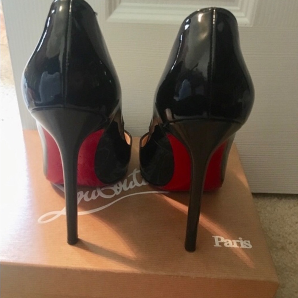 Beautiful patent leather high heels